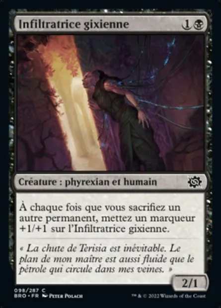 Infiltratrice gixienne, carte Magic BRO 98 — extension La Guerre Fratricide