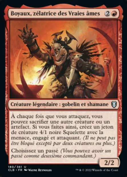 Boyaux, zélatrice des Vraies âmes, carte Magic CLB 180 — extension Commander Légendes : la bataille de la Porte de Baldur