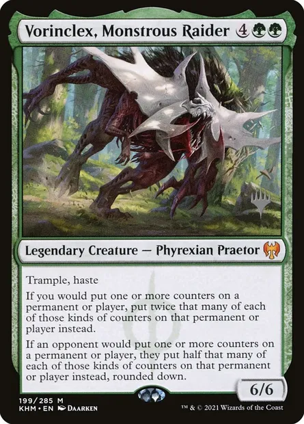 Vorinclex, Monstrous Raider, Magic card PKHM 199p — Kaldheim Promos set