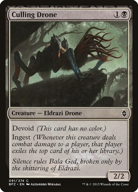Culling Drone, Magic card BFZ 91 — Battle for Zendikar set