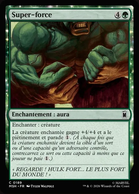 Super-force, carte Magic MSH 189 — extension Marvel Super Heroes