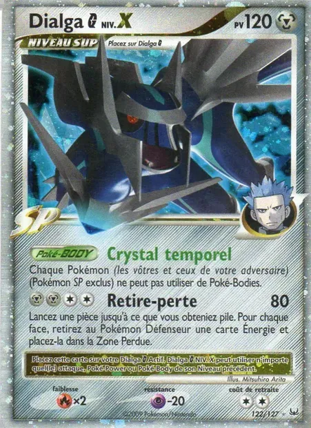 Dialga G NIV.X, carte Pokémon PL 122 — extension Platine