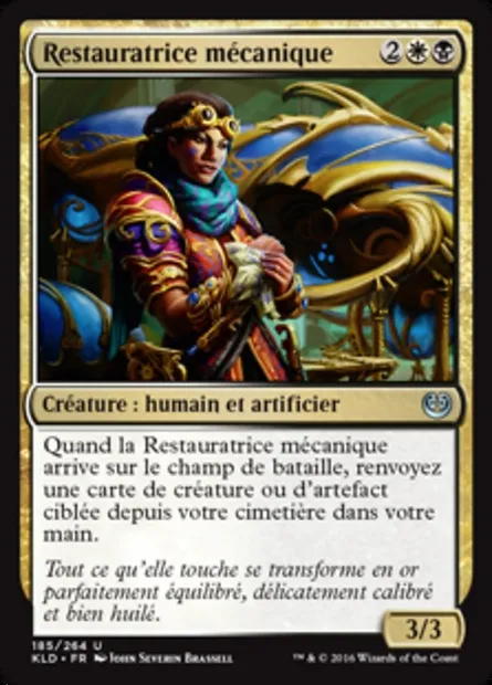 Restauratrice mécanique, carte Magic KLD 185 — extension Kaladesh