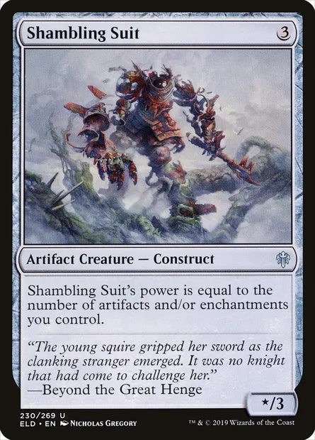 Shambling Suit, Magic card ELD 230 — Throne of Eldraine set