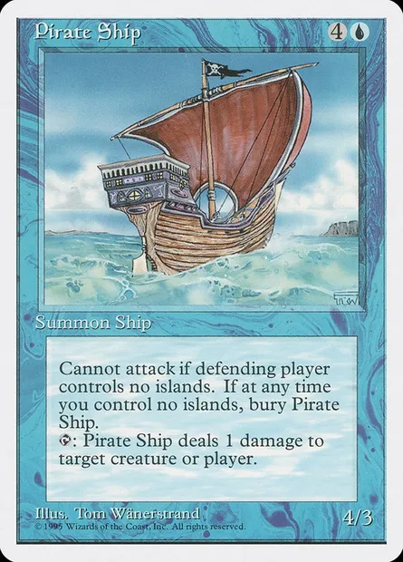 Pirate Ship, Magic card 4ED 91 — Fourth Edition set