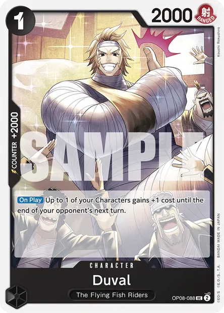 Duval, carte One Piece OP08-088 — extension TWO LEGENDS