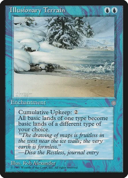 Illusionary Terrain, Magic card ICE 77 — Ice Age set