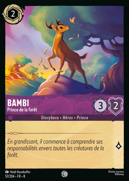 Bambi - Prince de la forêt, carte Disney Lorcana CH8-057 — extension Le Règne de Jafar