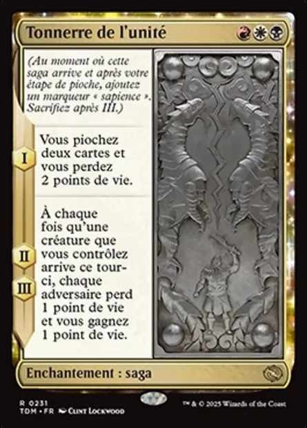 Tonnerre de l'unité, carte Magic TDM 231 — extension Tarkir: Dragonstorm