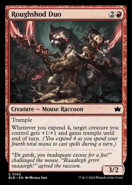 Roughshod Duo, Magic card BLB 150 — Bloomburrow set