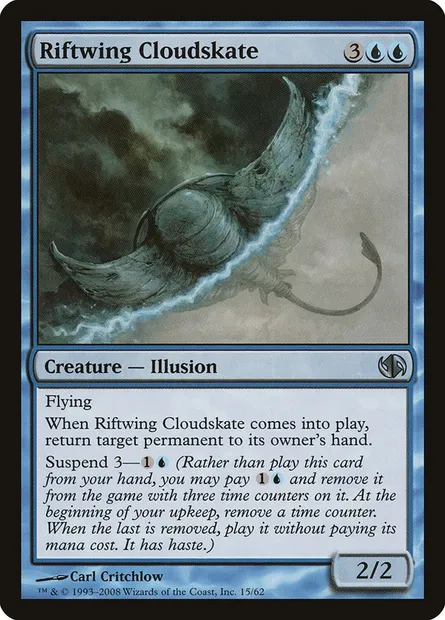 Riftwing Cloudskate, Magic card DD2 15 — Duel Decks: Jace vs. Chandra set