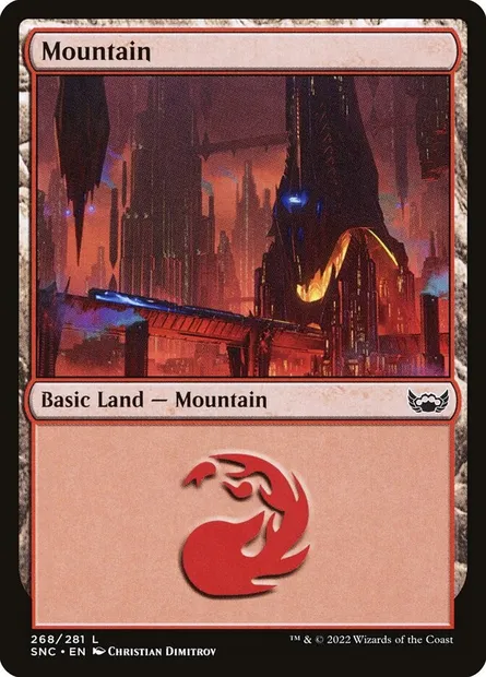Mountain, Magic card SNC 268 — Streets of New Capenna set