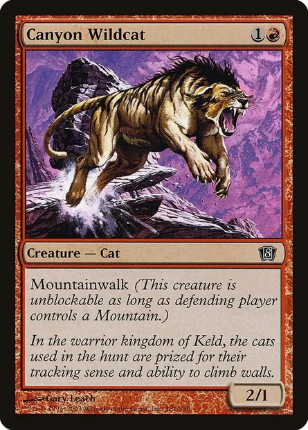 Canyon Wildcat, Magic card 8ED 181★ — Eighth Edition set