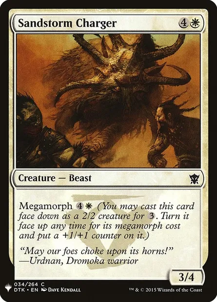 Batailleur de la tempête de sable, carte Magic PLST DTK-34 — extension The List
