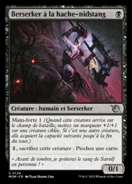 Berserker à la hache-nidstang, carte Magic MOM 124 — extension L'invasion des machines