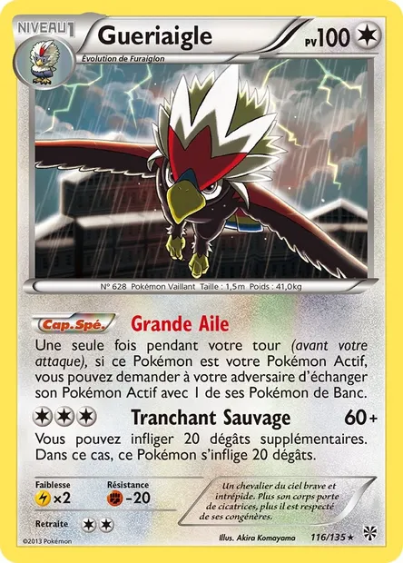 Gueriaigle, carte Pokémon PLS 116 — extension Tempète Plasma
