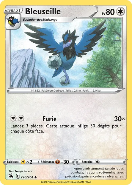 Bleuseille, carte Pokémon FST 220 — extension Poing de Fusion