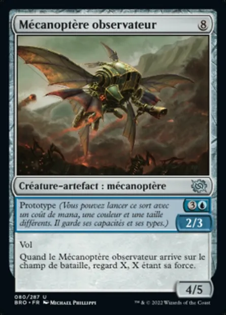 Mécanoptère observateur, carte Magic BRO 80 — extension La Guerre Fratricide