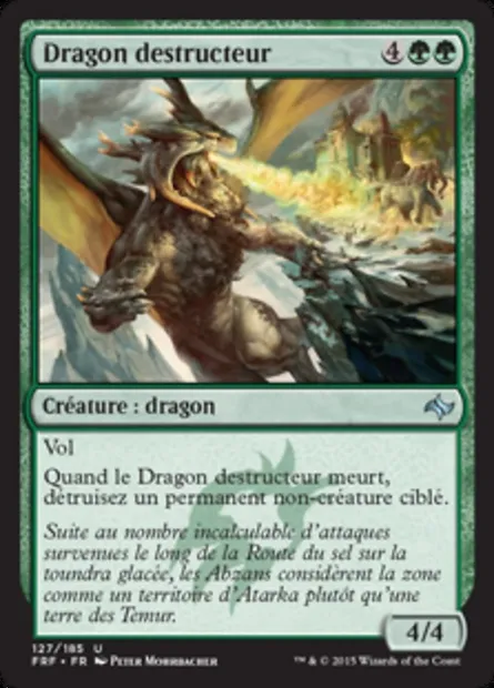 Dragon destructeur, carte Magic FRF 127 — extension Destin reforgé