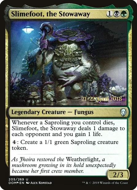 Slimefoot, the Stowaway, Magic card PDOM 205s — Dominaria Promos set