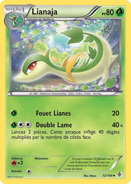 Lianaja, carte Pokémon BCR 12 — extension Frontières Franchies