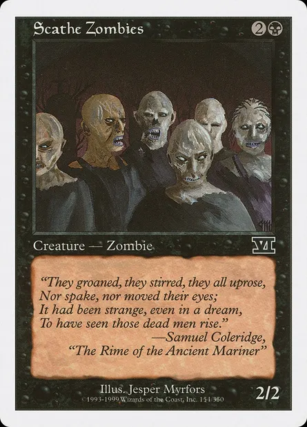 Scathe Zombies, Magic card 6ED 154 — Classic Sixth Edition set