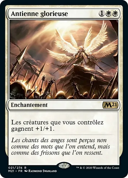Antienne glorieuse, carte Magic M21 21 — extension Core Set 2021