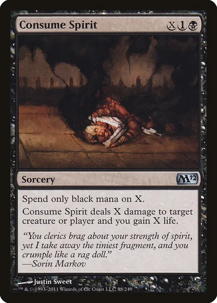 Consume Spirit, Magic card M12 88 — Magic 2012 set