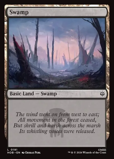 Swamp, Magic card HOB 191 — The Hobbit set