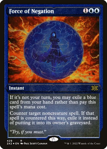 Force of Negation, Magic card 2X2 429 — Double Masters 2022 set