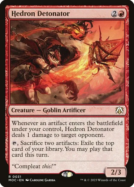 Hedron Detonator, Magic card MOC 31 — March of the Machine Commander set