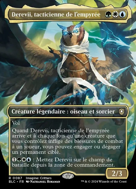 Derevii, tacticienne de l'empyrée, carte Magic BLC 87 — extension Bloomburrow Commander