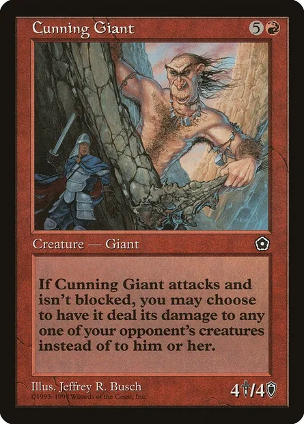 Cunning Giant, Magic card P02 93 — Portal Second Age set
