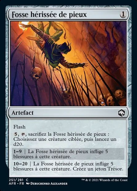 Fosse hérissée de pieux, carte Magic AFR 251 — extension Forgotten Realms: Aventures dans les Royaumes Oubliés