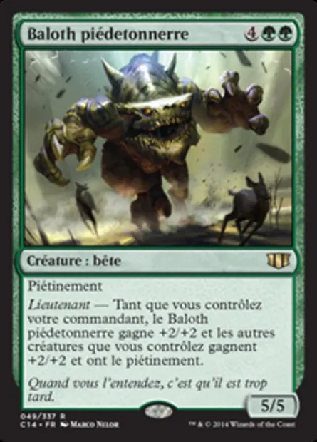 Baloth piédetonnerre, carte Magic C14 49 — extension Commander 2014
