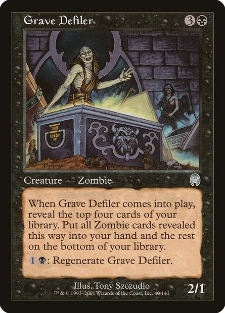 Grave Defiler, Magic card APC 40 — Apocalypse set