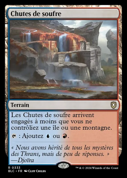 Chutes de soufre, carte Magic BLC 333 — extension Bloomburrow Commander