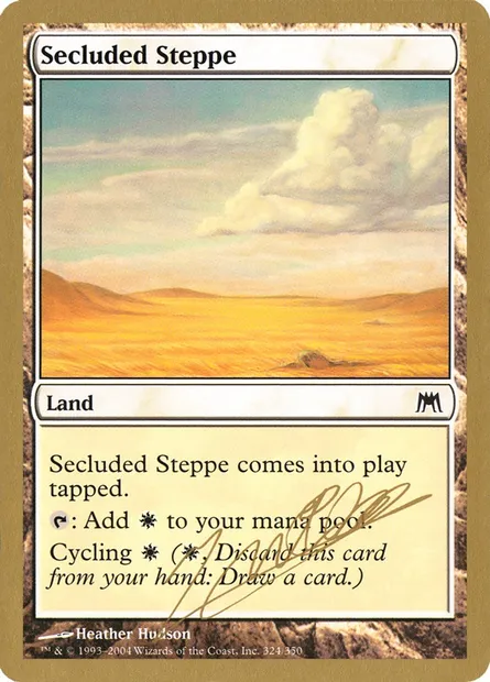 Steppes retirées, carte Magic WC04 jn324 — extension World Championship Decks 2004