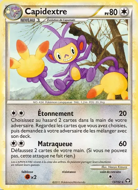 Capidextre, carte Pokémon TM 13 — extension Triomphant
