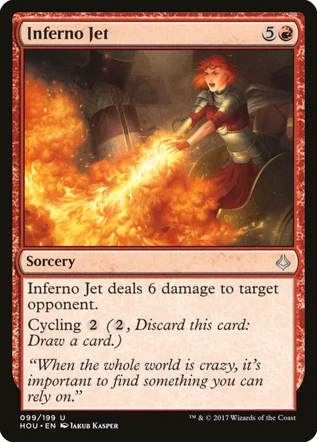 Inferno Jet, Magic card HOU 99 — Hour of Devastation set