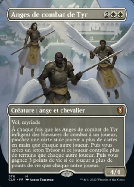 Anges de combat de Tyr, carte Magic CLB 370 — extension Commander Légendes : la bataille de la Porte de Baldur