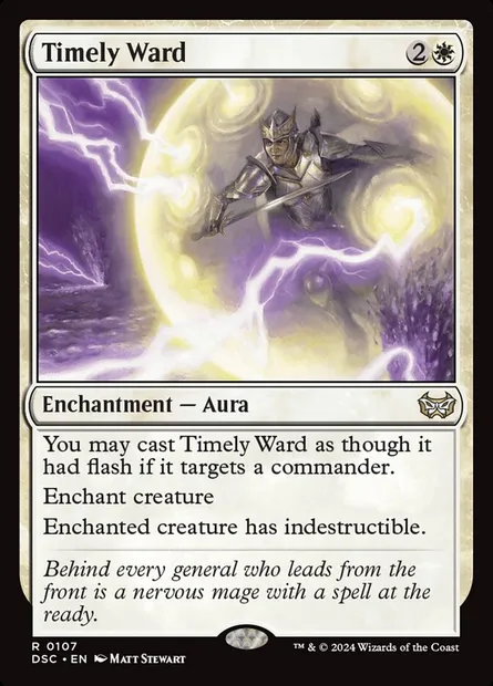 Timely Ward, Magic card DSC 107 — Duskmourn: House of Horror Commander set