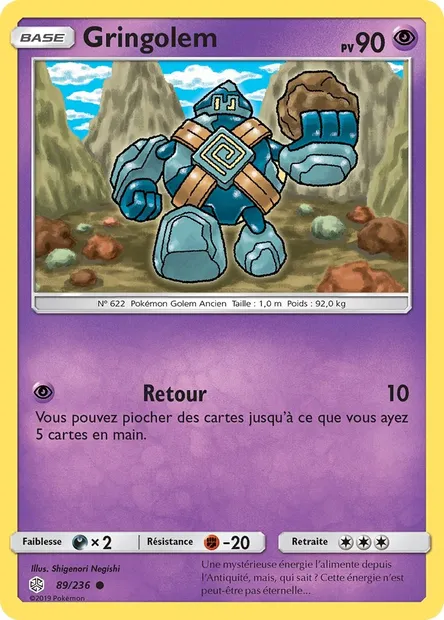 Gringolem, carte Pokémon CEC 89 — extension Éclipse Cosmique
