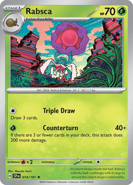 Rabsca, Pokémon card SSP 014 — Surging Sparks set