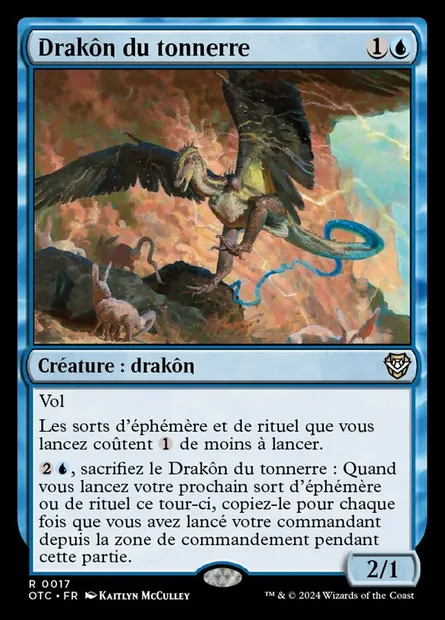 Drakôn du tonnerre, carte Magic OTC 17 — extension Outlaws of Thunder Junction Commander