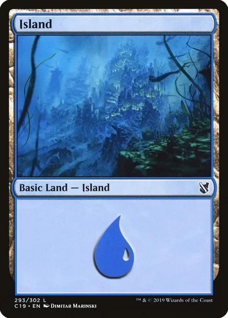 Island, Magic card C19 293 — Commander 2019 set