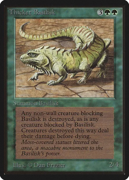 Thicket Basilisk, Magic card LEB 219 — Limited Edition Beta set
