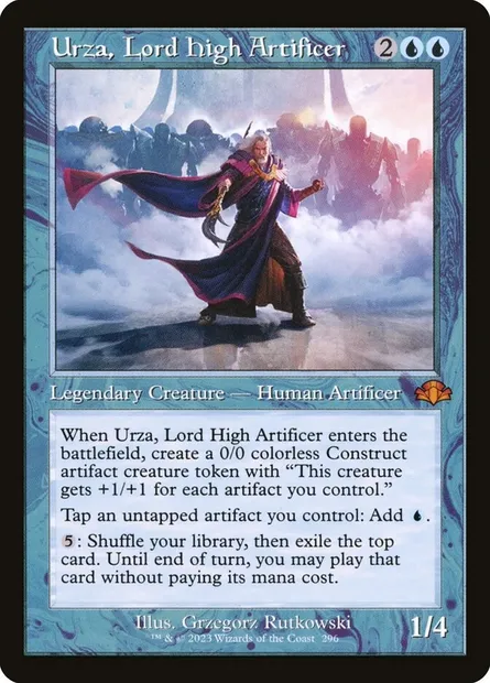 Urza, Lord High Artificer, Magic card DMR 296 — Dominaria Remastered set