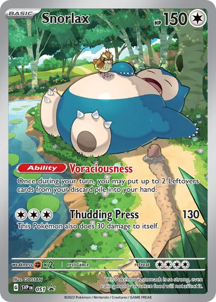 Snorlax, Pokémon card PR-SV 051 — SVP Black Star Promos set