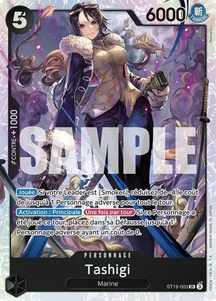 Tashigi, carte One Piece ST19-003 — extension NOIR Smoker